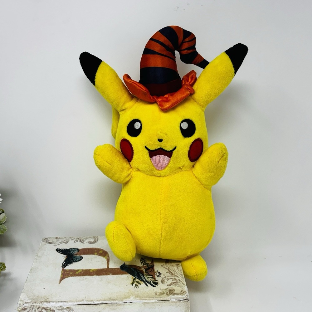 Pokémon Pikachu Halloween Witch Hat Plush 8" Wicked Cool Toys 97722